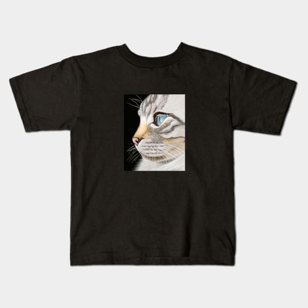 Cat's Eye Kids T-Shirt by DoraBlackwood